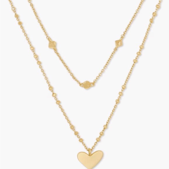 Kendra Scott Jewelry - Kendra Scott Ari Heart Multi Strand Necklace in Gold (clasp sticks. See details)